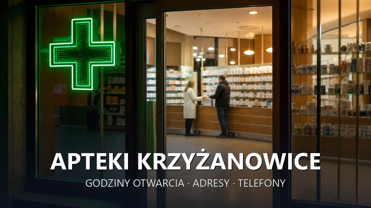 Apteki Krzyżanowice, powiat raciborski - adresy, telefony, godziny otwarcia
