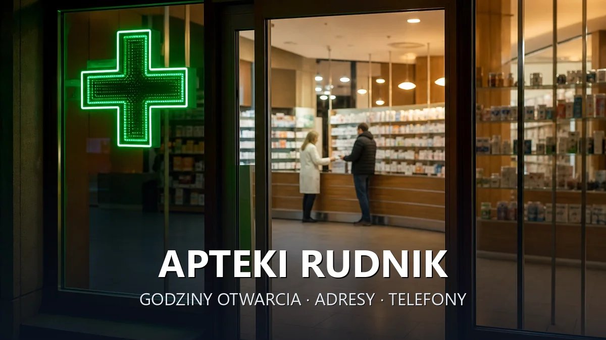 Apteki Rudnik, powiat raciborski - adresy, telefony, godziny otwarcia