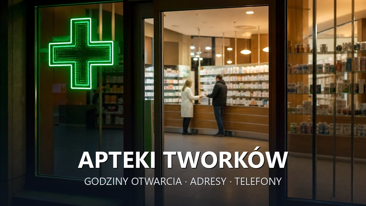 Apteki Tworków, gmina Krzyżanowice, powiat raciborski - adresy, telefony, godziny otwarcia