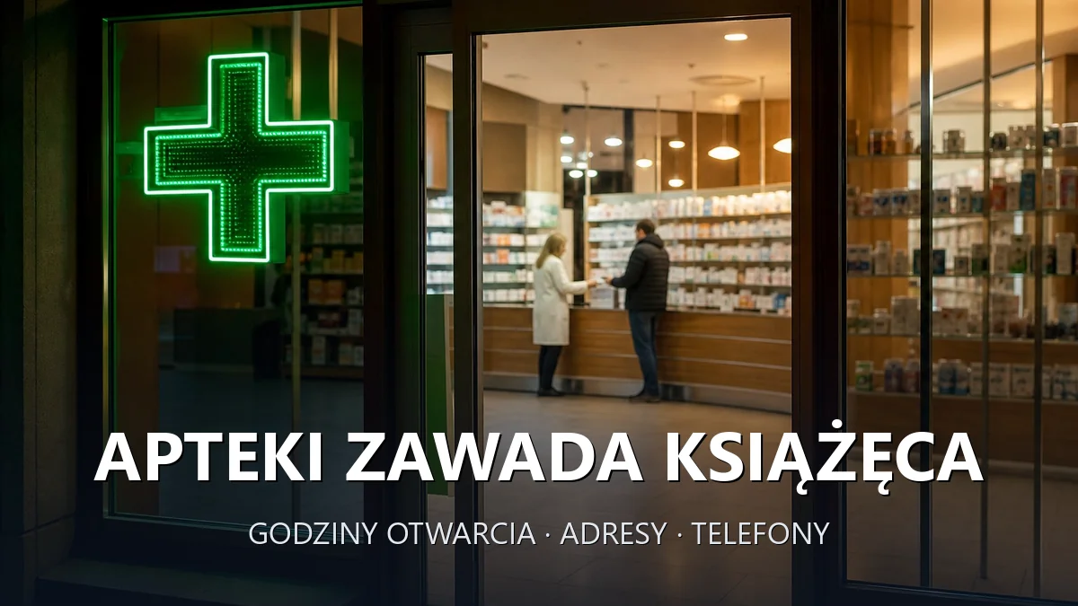 Apteki Zawada Książęca, gmina Nędza, powiat raciborski - adresy, telefony, godziny otwarcia