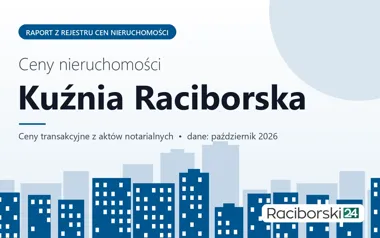 Ceny mieszkań w mieście Kuźnia Raciborska — październik 2026