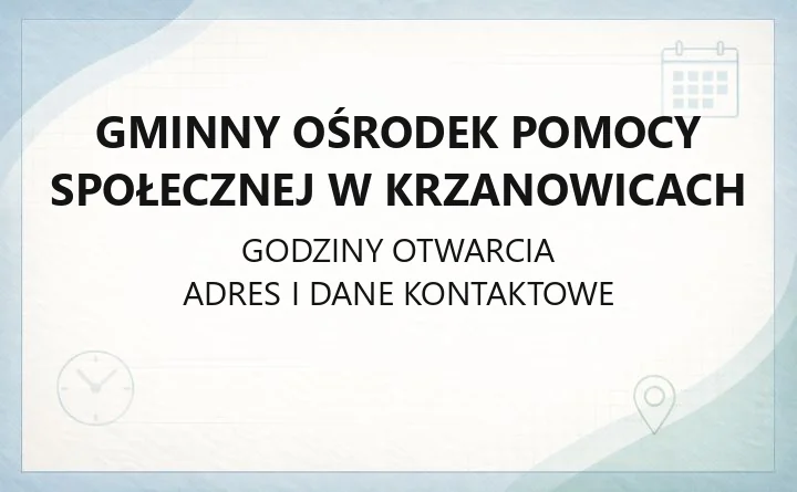 Gminny Ośrodek Pomocy Społecznej w Krzanowicach - kontakt, pomoc i wsparcie w sprawach przemocy