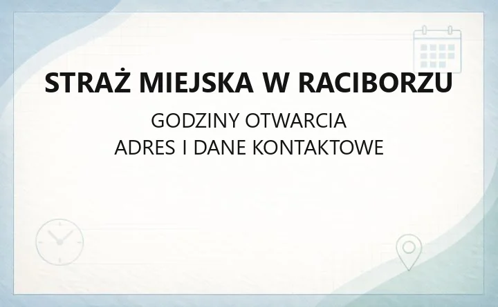 Straż Miejska w Raciborzu - kontakt, godziny, zgłaszanie interwencji
