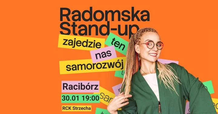 Grafika promocyjna wydarzenia Aleksandra Radomska Zajedzie nas ten samorozwój w Raciborzu
