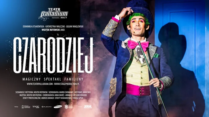 Grafika promocyjna wydarzenia Czarodziej — magiczny spektakl familijny w Raciborzu