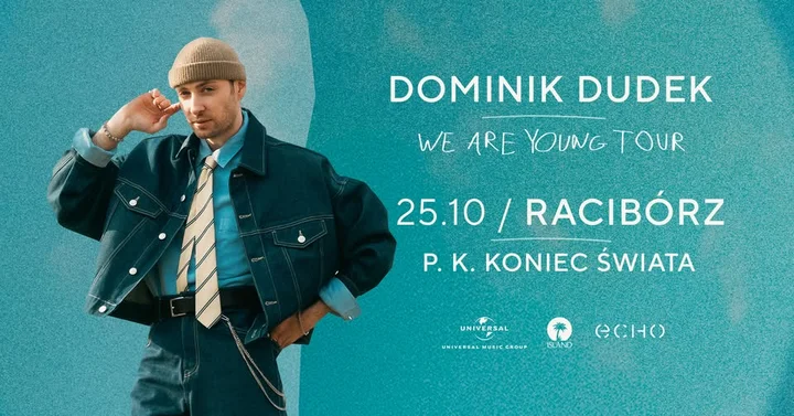 Obrazek przedstawia grafikę promocyjną wydarzenia Koncert Dominika Dudka w Raciborzu — 25 października 2025