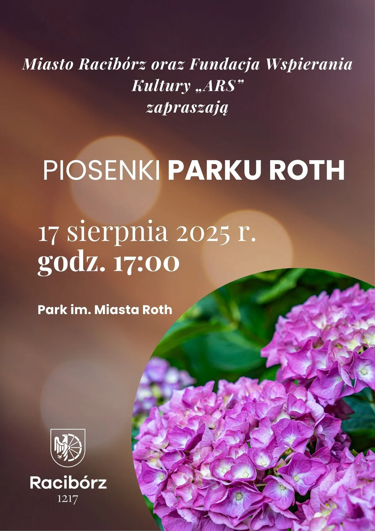 Grafika promocyjna wydarzenia Koncert młodych wokalistów w Parku im. Miasta Roth w Raciborzu