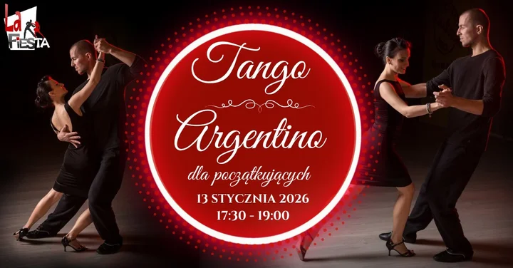 Grafika promocyjna wydarzenia Kurs Tanga Argentyńskiego dla początkujących — start 13 stycznia 2026