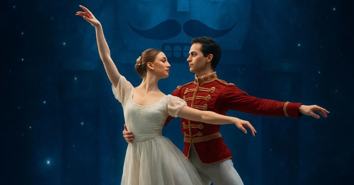 Grafika promocyjna wydarzenia International Grand Ballet – Dziadek do Orzechów w Raciborzu