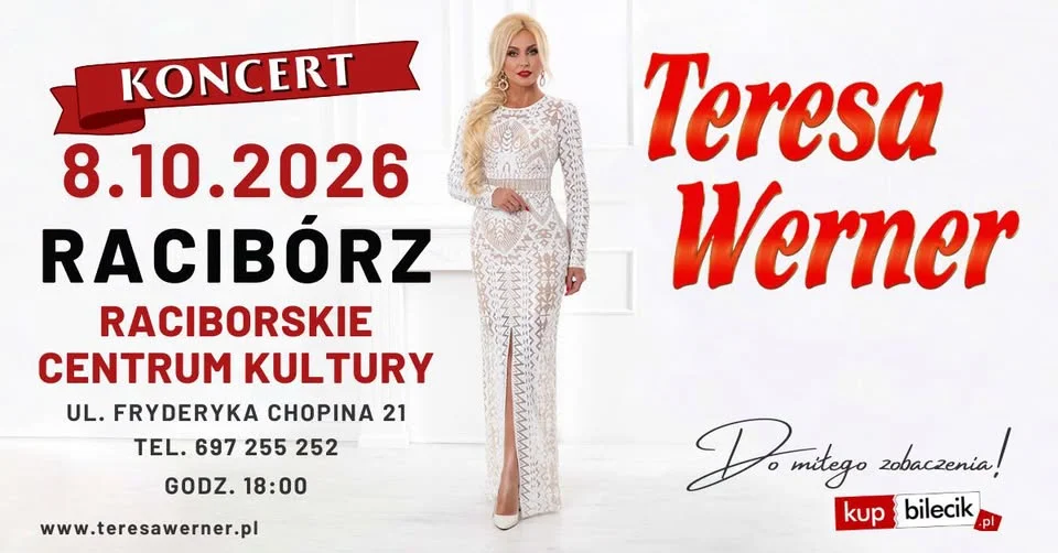 Grafika promocyjna wydarzenia TERESA WERNER - RACIBÓRZ koncert w RCK