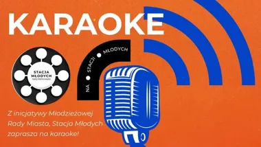 Grafika promocyjna wydarzenia Karaoke na Stacji Młodych — wieczór śpiewania dla młodzieży 13+
