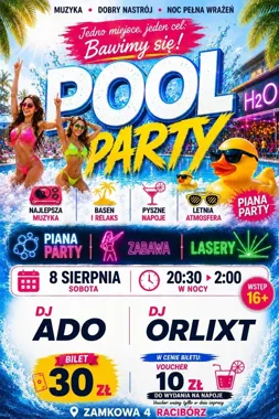 Nocne baseny, piana i lasery. Pool Party w Strefie H2Ostróg