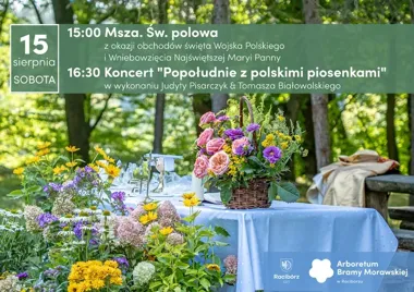 Msza i polskie piosenki na polanie. Świąteczne spotkanie w arboretum