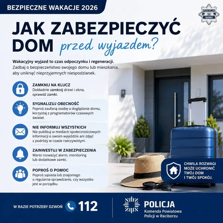 Kilka minut przed wyjazdem może uratować dom przed włamaniem i awarią