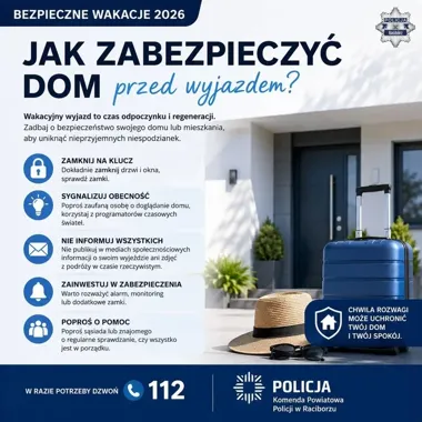 Kilka minut przed wyjazdem może uratować dom przed włamaniem i awarią