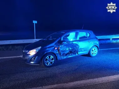 Nocny skręt w Zabełkowie skończył się zderzeniem i szpitalem