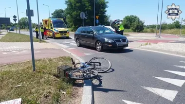 Kierowca Volkswagena nie ustąpił 82-letniemu rowerzyście na Rybnickiej