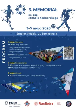 W Raciborzu memoriał połączy bieg, piłkę i pamięć o asp. Kędzierskim