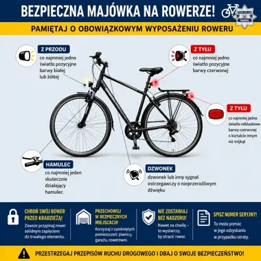 Rower znika w kilka chwil - policja apeluje przed majówką