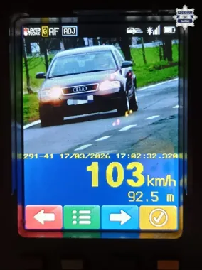 Audi pędziło przez Rudyszwałd - zmierzono je na 103 km/h w zabudowanym obszarze