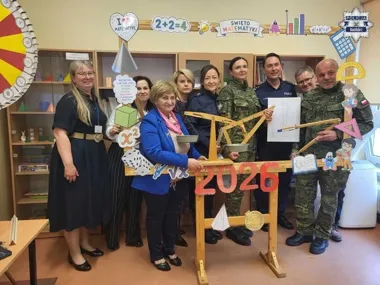 Policjanci z Raciborza zmierzyli się z matematyką w specjalnym ośrodku